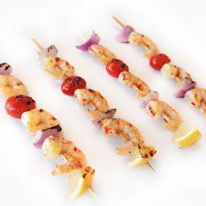 prawn skewer catering menu for wedding or private parties and venues