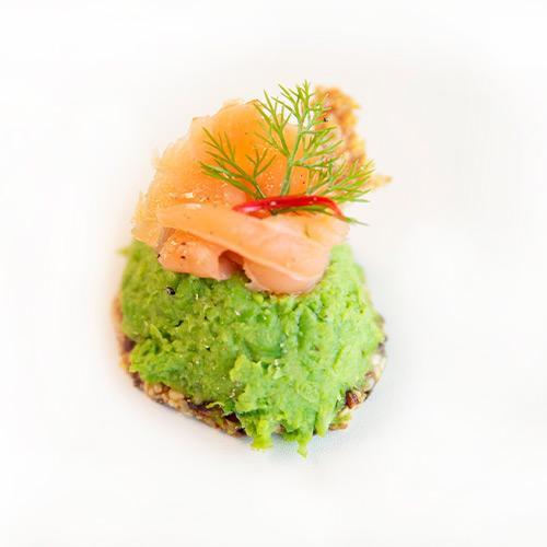 Salmon canape catering menu for wedding or private parties and venues