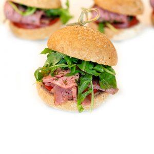 beef slider catering menu for wedding or private parties and venues