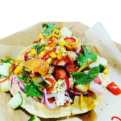 ceviche tostada catering menu for markets festivals or private parties and venues